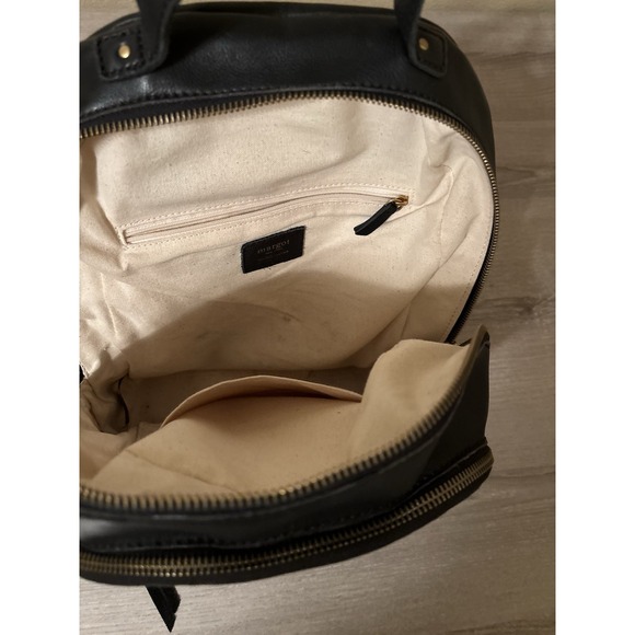 MARGOT Black Leather back pack purse Bag Moto Fringe Whimsigoth Minimalist Boho - Picture 11 of 15